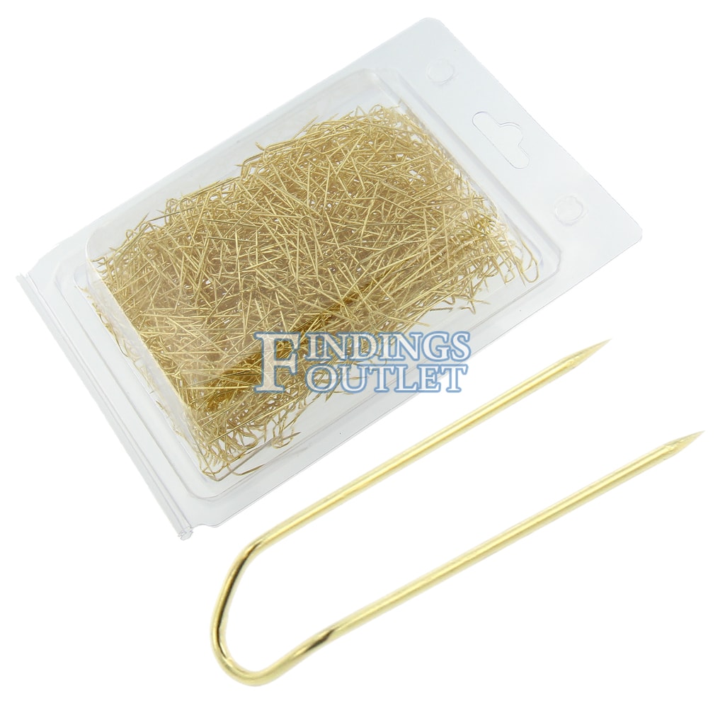 Gold Tone U-Pins Pack Of 1000 - Findings Outlet
