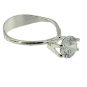 Diamond Gemstone Holder Ring Display Adjustable Prong Silver Tone Jewelry Tool